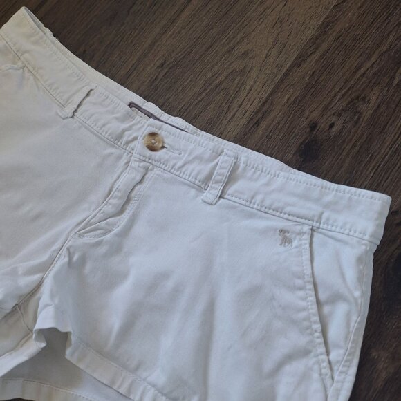 💙 Vintage Abercrombie & Fitch Ultra Short Low Rise Shorts Size 12 Y2K 2000s Pre - Picture 3 of 8